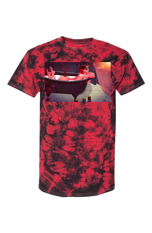 Red Crystal Tie-Dye Tee